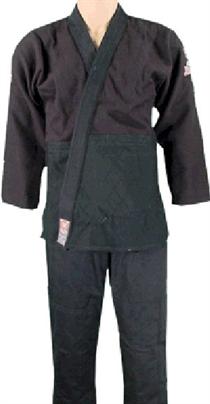 Single Weave Black Jiu Jitsu Uniform 